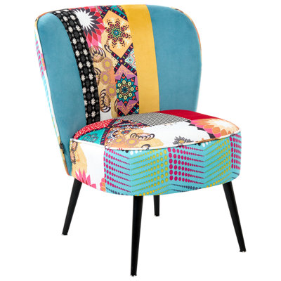 Beliani  Armchair Voss Fabric Blue from B&Q