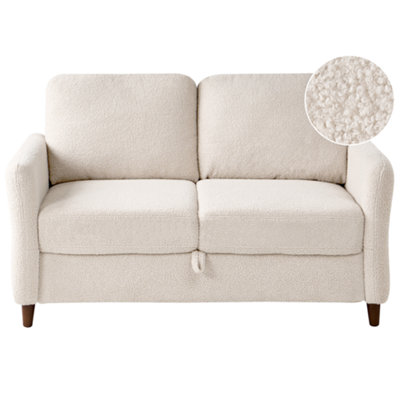 Beliani Sofa 2 Seater Mare Boucle Beige from B&Q