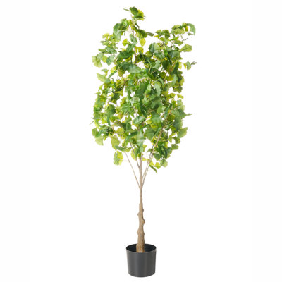 Beliani Artificial Plant Ginkgo Tree 150 Cm Green