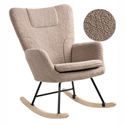 B&Q -  Rocking Chair Sandve Boucle Taupe