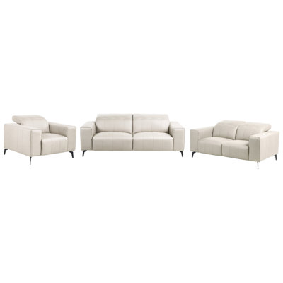 Beliani Living Room Set 6 Seater Ommel Fabric Light Beige from B&Q