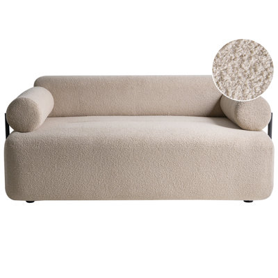 Beliani Sofa 2 Seater Elva Boucle Beige from B&Q
