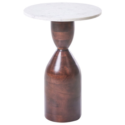 Beliani Side Table Wallula Mango Wood Brown from B&Q