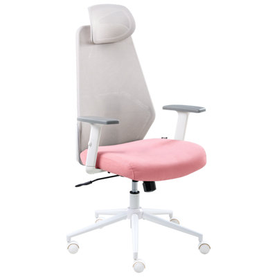 Beliani Office Chair Oryn Pink