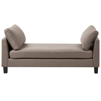 Beliani Chaise Longue Archiane Fabric Taupe from B&Q