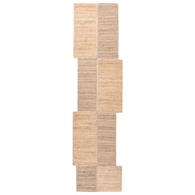 B&Q -  Rug Sangli Beige 80 X 300 Cm Jute
