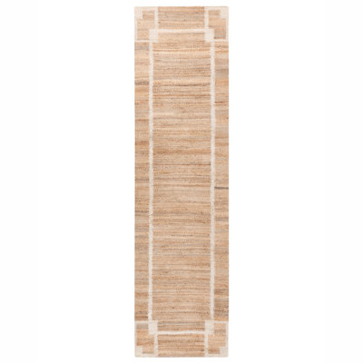 B&Q -  Rug Gondia Light Beige 80 X 300 Cm Jute