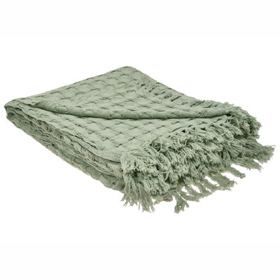 B&Q -  Bedspread Bere Cotton 200 X 220 Cm Green