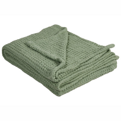 B&Q -  Bedspread Chagyl Cotton 220 X 240 Cm Green