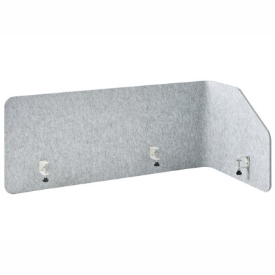 B&Q -   Desk Screen Foldy Light Grey