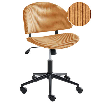 B&Q -  Office Chair Kiana Corduroy Orange