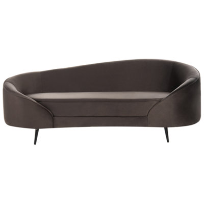 Beliani Sofa 2 Seater Savar Velvet Dark Brown from B&Q