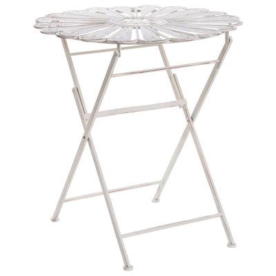 Beliani Bistro Table Pavia 71 Cm 71 Cm Metal Off-White from B&Q