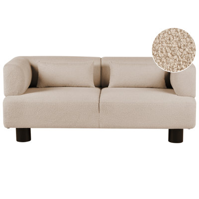 Beliani Sofa 2 Seater Movik Boucle Beige from B&Q