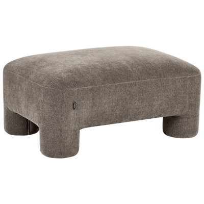 Beliani Retro Ottoman Hogbo Fabric Brown from B&Q
