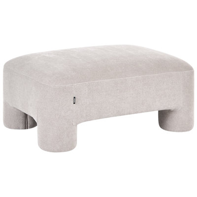 Beliani Retro Ottoman Hogbo Fabric Beige from B&Q