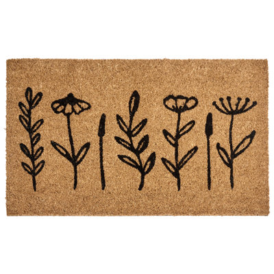 Beliani Doormat Agiak Natural 40 X 60 Cm Flower Coir from B&Q