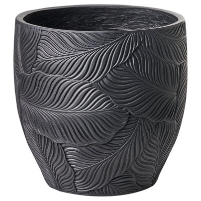 Beliani  Plant Pot Baiyun 42 Cm Black from B&Q