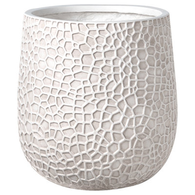 Beliani Plant Pot Qiyun 41 Cm Light Beige from B&Q