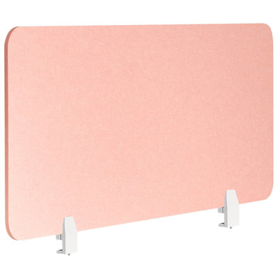 B&Q -   Desk Screen Split Peach Pink