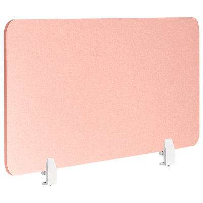 B&Q -   Desk Screen Split Peach Pink