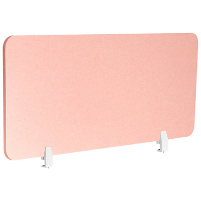 B&Q -   Desk Screen Split Peach Pink