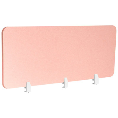 B&Q -   Desk Screen Split Peach Pink
