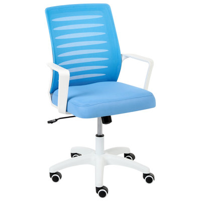 Beliani Scandinavian Office Chair Radiant Blue