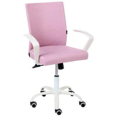 Beliani Scandinavian Office Chair Modra Pink