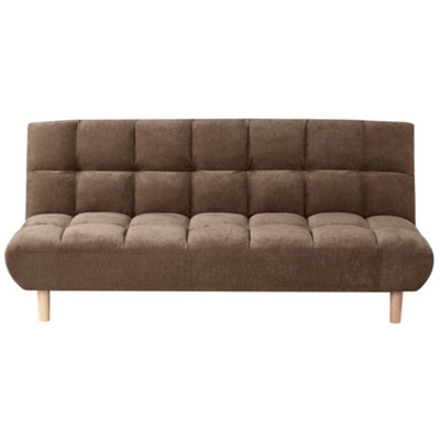 Beliani Sofa Bed 2 Seater Risor Fabric Brown from B&Q