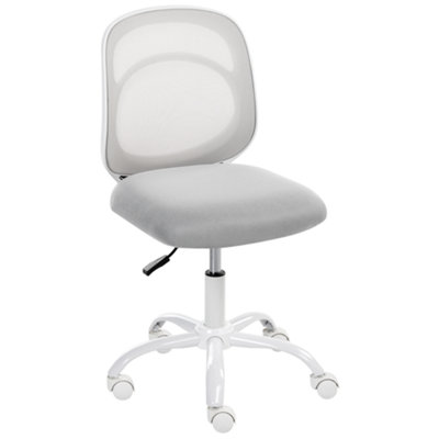 B&Q -  Desk Chair Blissful Fabric Light Grey