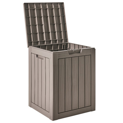 Beliani Storage Box Medellin 46 Cm 43 Cm Taupe from B&Q