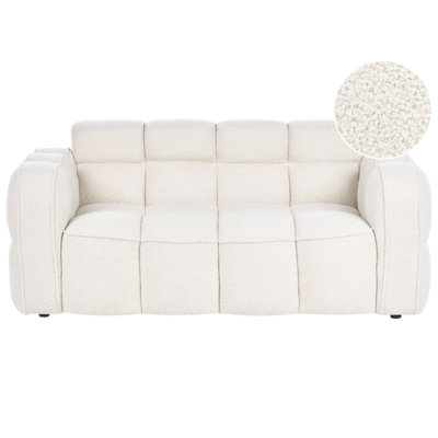 Beliani Sofa 2 Seater Utana Boucle Off-White from B&Q