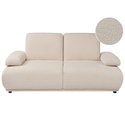 Beliani Sofa 2 Seater Nacka Boucle Beige from B&Q