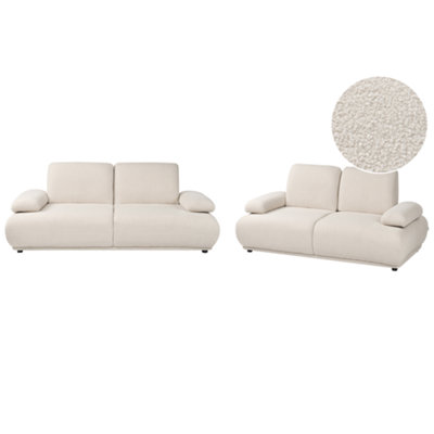 Beliani Living Room Set 5 Seater Nacka Boucle Off-White from B&Q