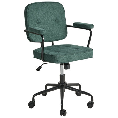 B&Q -  Desk Chair Pawnee Fabric Dark Green