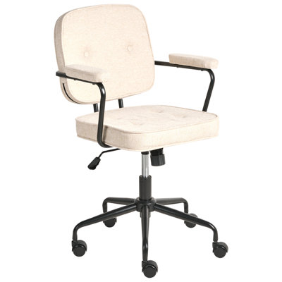 B&Q -  Desk Chair Pawnee Fabric Light Beige