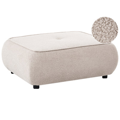 Beliani Modern Ottoman Salla Boucle Beige from B&Q