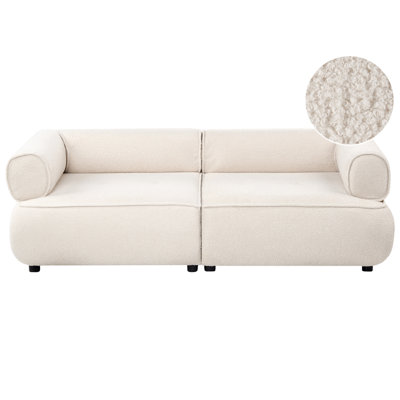 Beliani Sofa 3 Seater Salla Boucle Off-White from B&Q