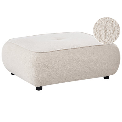 Beliani Ottoman Salla Boucle Off-White from B&Q