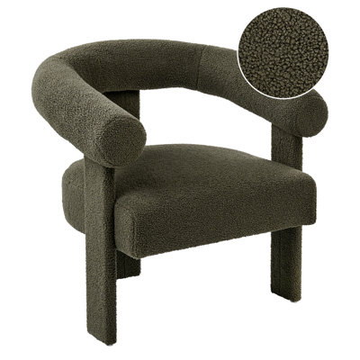 Beliani Armchair Ilbro Boucle Dark Green from B&Q