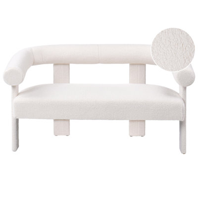 Beliani Sofa 2 Seater Ilbro Boucle Off-White from B&Q