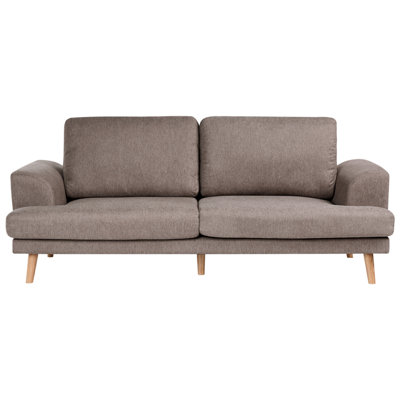 Beliani Sofa 3 Seater Kildal Fabric Brown from B&Q