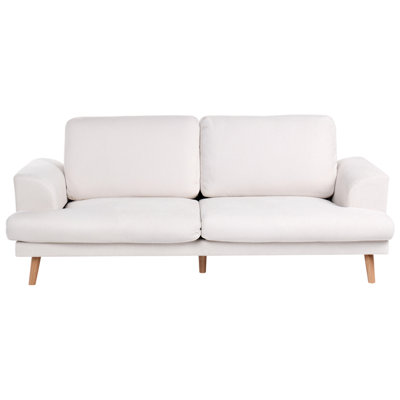 Beliani Sofa 3 Seater Kildal Fabric Light Beige from B&Q