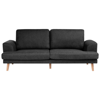 Beliani Sofa 3 Seater Kildal Fabric Black from B&Q