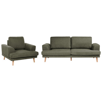Beliani Living Room Set 4 Seater Kildal Fabric Green from B&Q