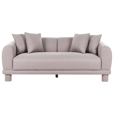 Beliani Sofa 3 Seater Pori Fabric Taupe from B&Q