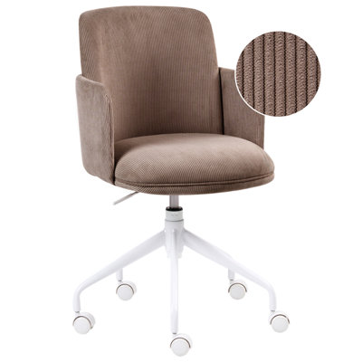 B&Q -  Office Chair Dryden Corduroy Brown