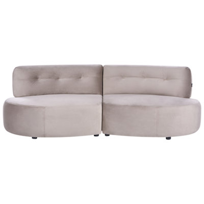 Beliani Sofa 3 Seater Laerdal Velvet Taupe from B&Q