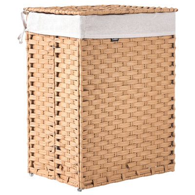 Beliani Laundry Basket With Lid Mucubaji Fabric Brown 83 L from B&Q